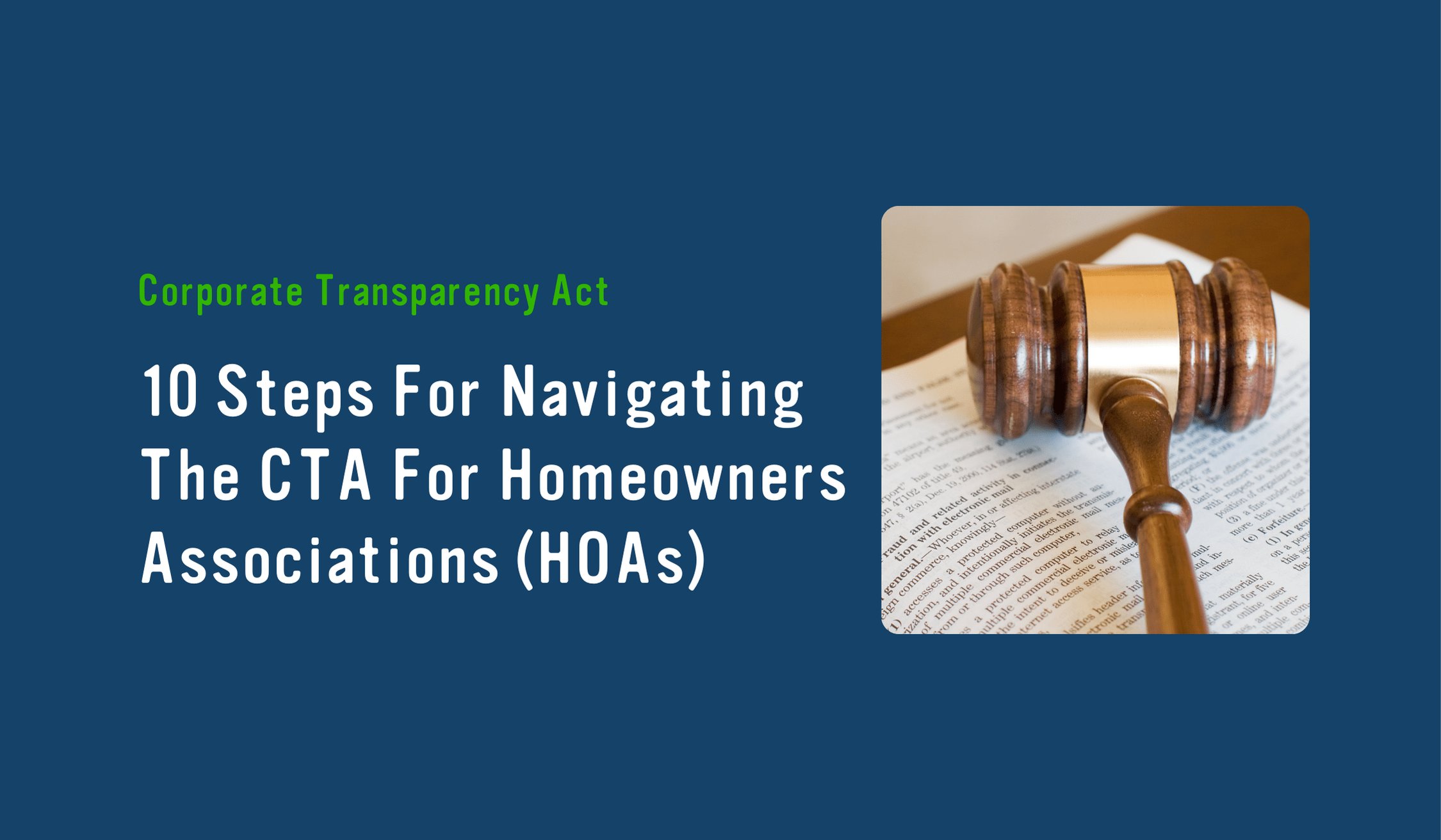 Corporate Transparency Act for HOAs